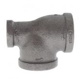 1" x 1/2" x 1" Black Malleable Iron Tee