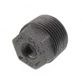 1" x 1/4" Black Malleable Bushing