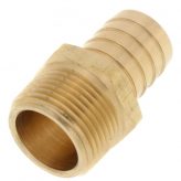 1" Hose Barb x 1" Male Pipe Brass Coupling (Lead Free)