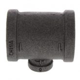 1" x 1" x 1/4" Black Malleable Iron Tee