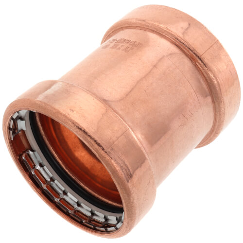 2-1-2 press copper coupling no stop