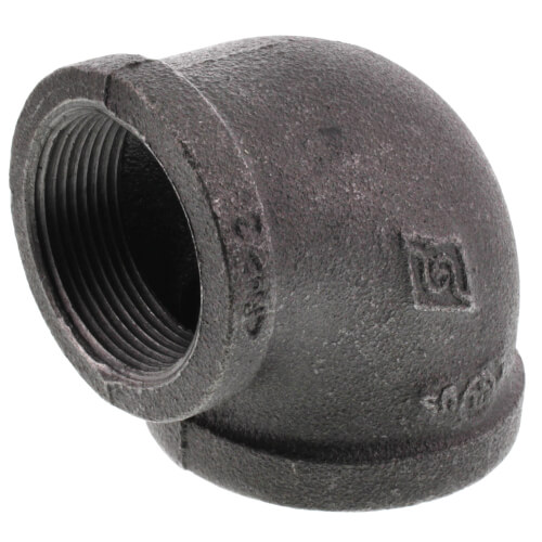 2 x 1-1-2 black reducing 90 elbow