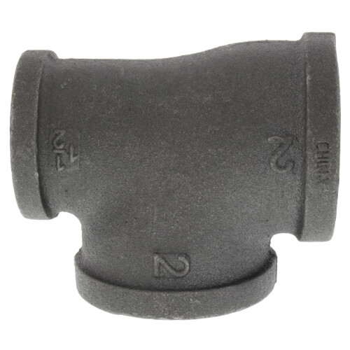 2 x 1-1-2 x 2 black reducing tee