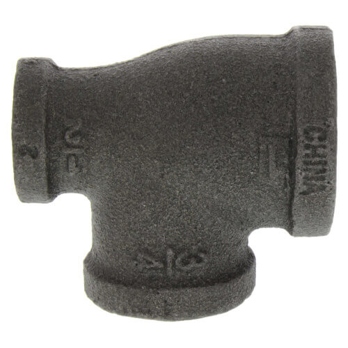 2 x 1-1-4 x 1-1-2 black reducing tee