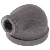 2" x 1/2" Black Malleable Reducing 90 Degree Elbow