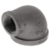 2" x 1" Black Malleable Reducing 90 Degree Elbow