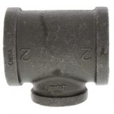 2" x 2" x 1-1/4" Black Malleable Iron Tee