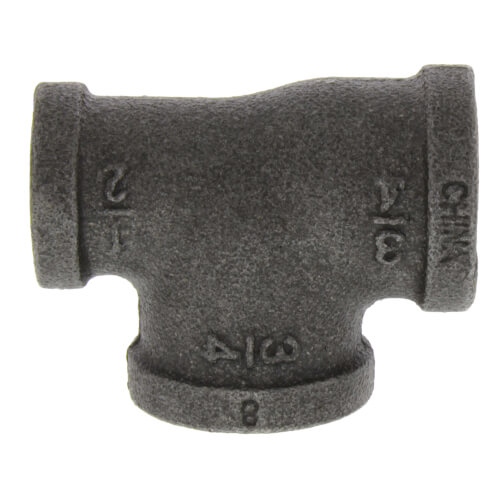 3-4 x 1-2 x 3-4 black reducing tee