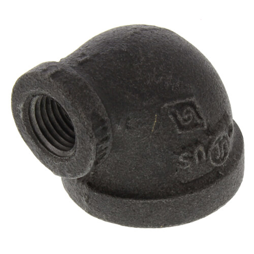 3-4 x 1-4 black reducing 90 elbow