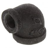 3/4" x 1/8" Black Malleable Reducing 90 Degree Elbow