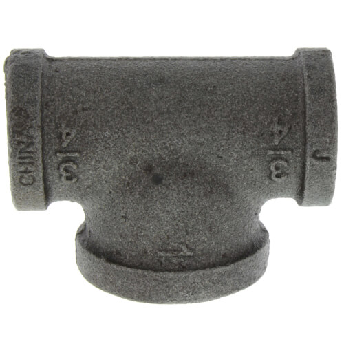 3-4 x 3-4 x 1 black reducing tee