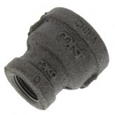 3/4" x 3/8" Black Malleable Reducing Coupling