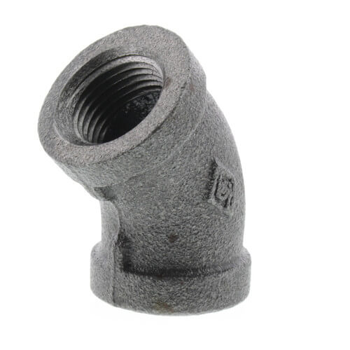 3-8 black 45 elbow