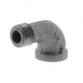 3/8" Black Malleable Street 90 Degree Elbow