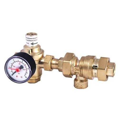 AF-480 Legend Valve AF-480 backflow preventer and pressure reducing valve with pressure gauge