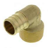 3/4" Male NPT x 3/4" PEX Brass Elbow (Lead Free)