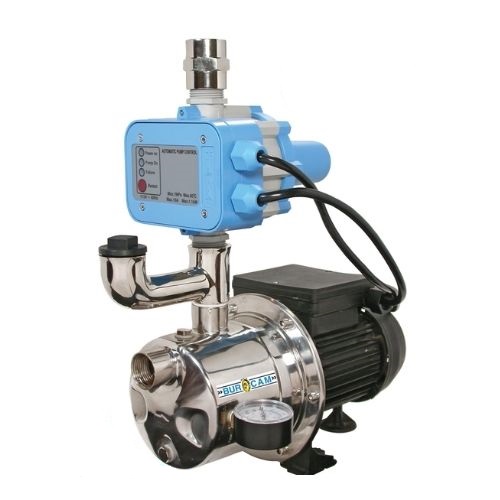 506532SS Burcam 3/4 horsepower stainless jet pump with manual primer port and digital LED screen