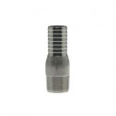 1-1/4" Male NPT x 1-1/4" Insert Swaged Adapter 304 Stainless Steel