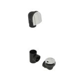 OS&B 6040QK-CP ABS Offset Waste & Overflow w/ Clicker, Chrome Plated