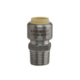 1/2" Stainless Steel Push-Fit x 1/2" Male NPT Adapter