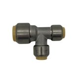 3/4" x 1/2" x 1/2" Stainless Steel Push-Fit Tee
